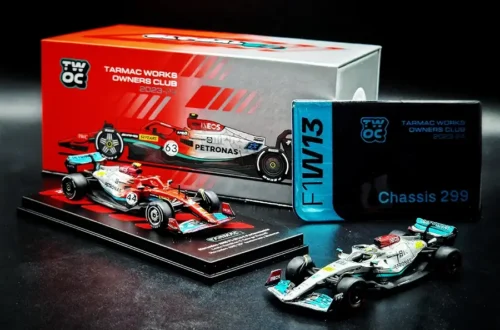 TARMAC WORKS OWNERS CLUB 2023-2024 Membership with 1/64 Mercedes-AMG F1 W13 E Performance Mercedes-AMG 55th Anniversary Showcar - Belgian Grand Prix 2022