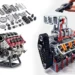 V8 4-Stroke Mechanical Supercharger Ignition High-Speed Engine Building Blocks Toy Set by Ronald Tewes