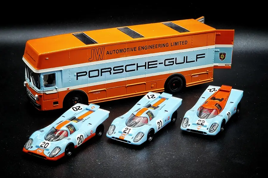 Schuco Porsche Lorry Truck Gulf with Porsche 917K