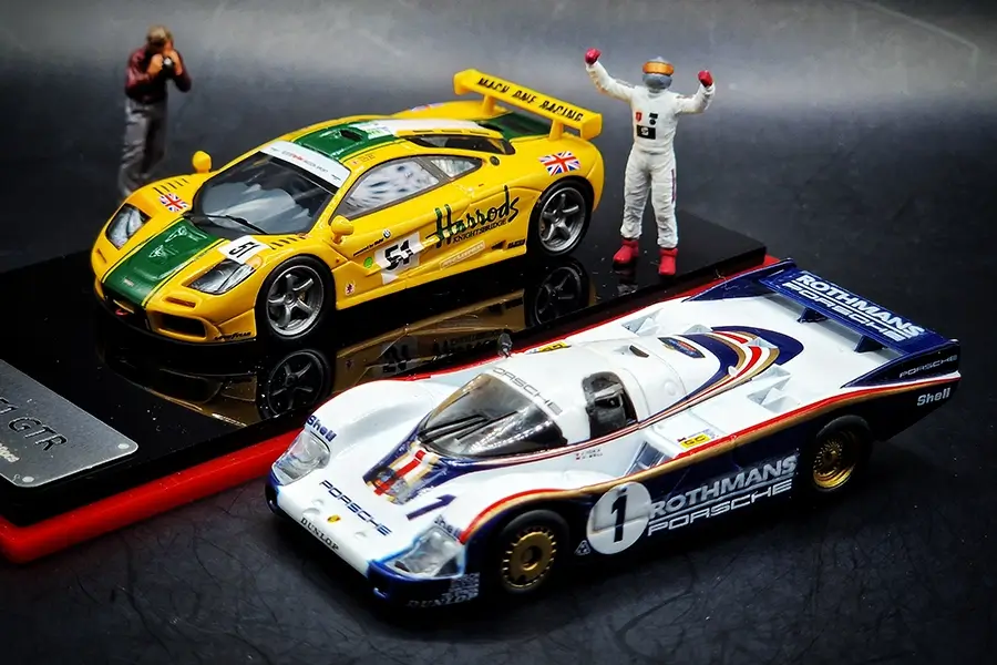 Derek Bell's Le Mans winning cars Porsche 962 and McLaren F1