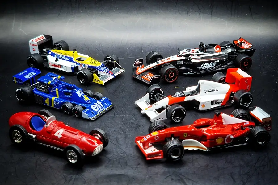 Various F1 cars from kyosho and Sparky as well as MIniGT